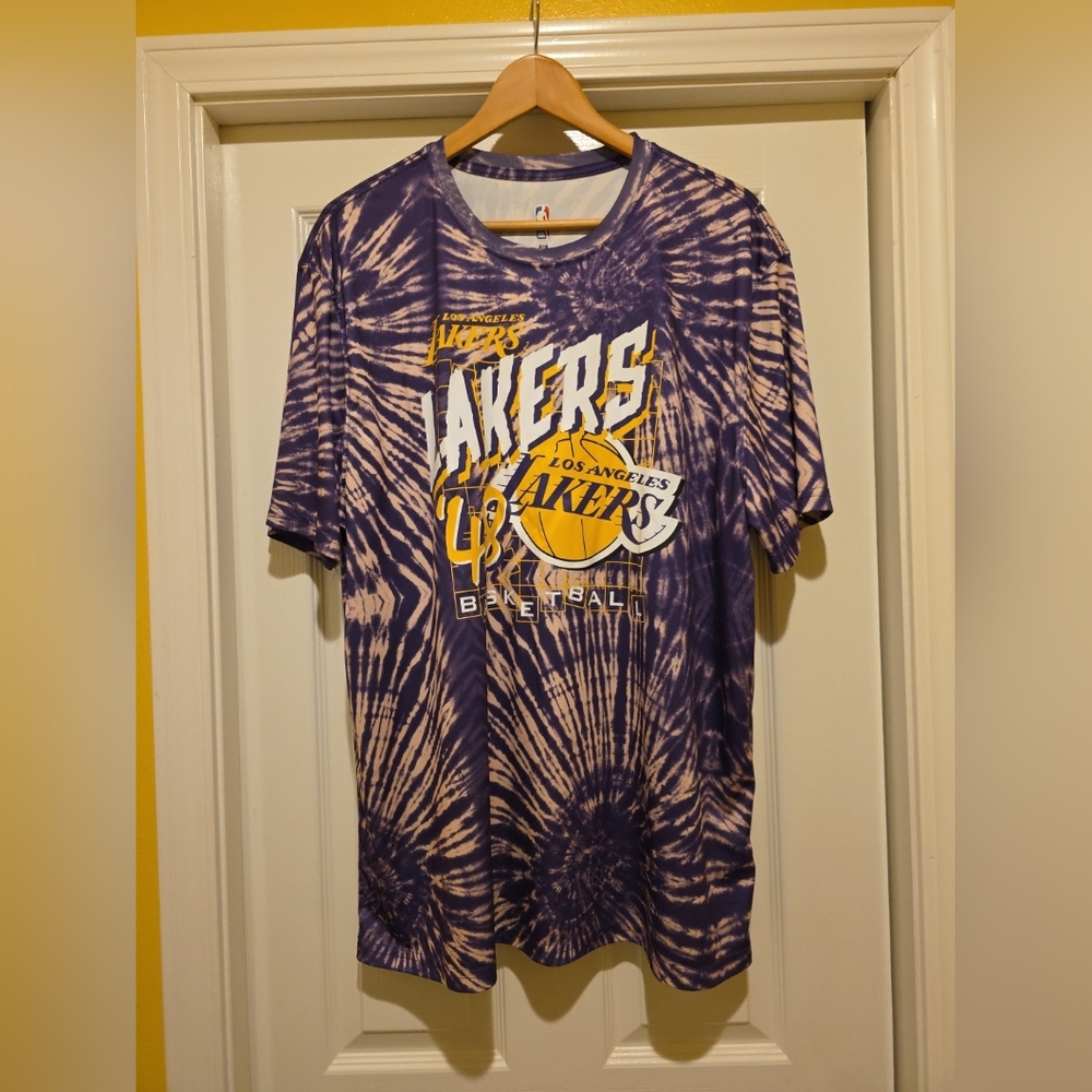 LOS ANGELES LAKERS PURPLE NBA SHIRT, SIZE 2XL